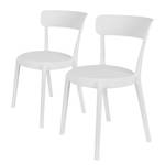 Chaises Helba I (lot de 2) Matière plastique - Blanc