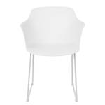 Chaises à accoudoirs Hendra (lot de 2) Matière plastique / Acier - Blanc