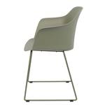 Chaises à accoudoirs Hendra (lot de 2) Matière plastique / Acier - Vert olive