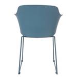 Chaises à accoudoirs Hendra (lot de 2) Matière plastique / Acier - Gris pigeon