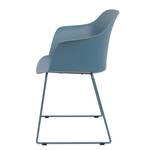 Chaises à accoudoirs Hendra (lot de 2) Matière plastique / Acier - Gris pigeon