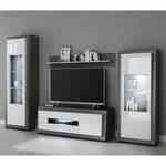 Ensemble meubles TV Curlewis I (4 élém.) Blanc brillant / Anthracite