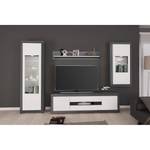 Ensemble meubles TV Curlewis II (4 él.) Blanc brillant / Anthracite