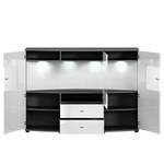 Buffet haut Mury I Blanc brillant / Anthracite