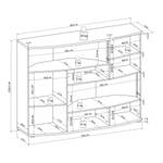 Highboard Mury II Hochglanz Weiß / Anthrazit