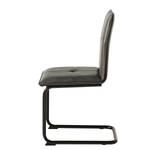 Chaise Reili (lot de 2) Imitation cuir / Métal - Noir