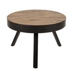 Table basse Suri Teck massif / Acier - Teck marron / Noir - 58 x 40 cm