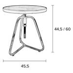 Bijzettafel Denzel Massief sparrenhout/ijzer - sparrenhout/zwart