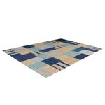 Laagpolig vloerkleed Radical 315 wol - blauw/meerdere kleuren - 150 x 80 cm