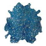 Fellteppich Glam 410 Echtleder - Blau - 260 x 200 cm
