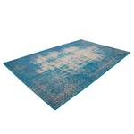 Laagpolig vloerkleed Little Bay geweven stof - Turquoise - 170 x 115 cm