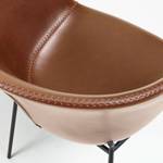 Chaises à accoudoirs Baxa IV Imitation cuir / Métal - Marron / Noir