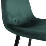 Chaise de bar Sendo (lot de 2) Velours/ Métal - Turquoise / Noir