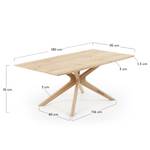 Table Minos Chêne massif - Chêne - 180 x 90 cm