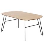 Table Tauro Extensible - Métal - Noir / Chêne - Largeur : 140 cm