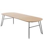 Table Tauro Extensible - Métal - Noir / Chêne - Largeur : 140 cm