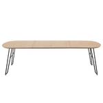 Eettafel Tauro verlengbaar - metaal - zwart/eikenhout - Breedte: 140 cm