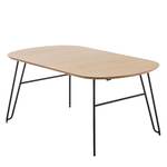 Table Tauro Extensible - Métal - Noir / Chêne - Largeur : 170 cm