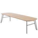 Table Tauro Extensible - Métal - Noir / Chêne - Largeur : 170 cm