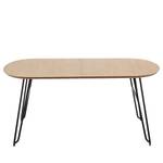 Table Tauro Extensible - Métal - Noir / Chêne - Largeur : 170 cm