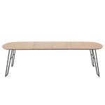 Table Tauro Extensible - Métal - Noir / Chêne - Largeur : 170 cm