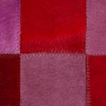 Tapis en peau Multi Toned Cuir véritable - Rose vif / Rouge - 200 x 290 cm