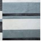 Dierenvel Art Deco Stripe Echt leer - blauwgrijs/oudwit - 200 x 290 cm