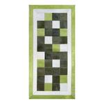 Tapis en peau Spring Field Cuir véritable - Vert / Blanc