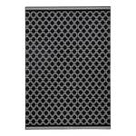 Laagpolig vloerkleed Chain geweven stof - zwart/wit - 200 x 290 cm