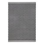 Laagpolig vloerkleed Spot geweven stof - zwart/wit - 70 x 140 cm