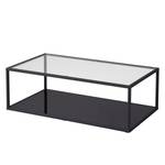 Salontafel Bora glas/metaal - zwart