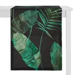 Chemin de table Evergreen Coton - Noir / Vert