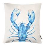 Housse de coussin Lobster Coton - Blanc / Bleu