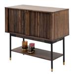 Meuble de bar West Coast Placage en acacia / Acier - Acacia foncé / Noir