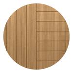 Salontafel Ply fineer van echt hout/metaal - notenboomhout/zwart - Lichte eikenhouten - Diameter: 70 cm