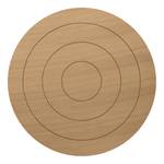 Table basse Ply Placage en bois véritable / Métal - Noyer / Noir - Chêne clair - Diamètre : 80 cm