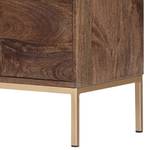 Sideboard Lyss Akazie massiv / Metall - Akazie Braun / Messing