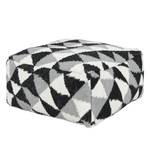 Pouf Wove Coton - Noir / Blanc / Gris