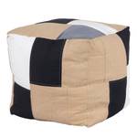 Pouf Pat Jute - Beige / Mehrfarbig