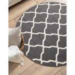 Tapis Mesh Tissu - Gris / Crème - Diamètre : 200 cm