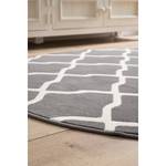 Tapis Mesh Tissu - Gris / Crème - Diamètre : 140 cm