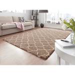 Tapis épais Luna Fibres synthétiques - Marron clair / Crème - 120 x 170 cm