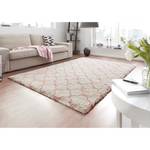 Tapis épais Luna Fibres synthétiques - Crème / Rouge - 80 x 150 cm