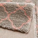 Tapis épais Luna Fibres synthétiques - Taupe / Saumon - 80 x 150 cm