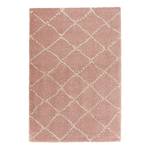 Tapis épais Hash Fibres synthétiques - Rose / Blanc - 80 x 150 cm