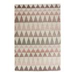 Tapis épais Triangle Fibres synthétiques - Crème / Rouge - 120 x 170 cm