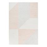 Laagpolig vloerkleed Glaze kunstvezels - Wit/zalmkleurig - 120 x 170 cm