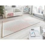 Laagpolig vloerkleed Glaze kunstvezels - Wit/zalmkleurig - 160 x 230 cm