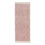 Tapis de couloir Jade Fringe Fibres synthétiques - Rose