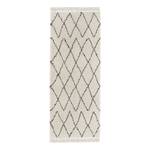 Tapis de couloir Jade Fringe Fibres synthétiques - Crème